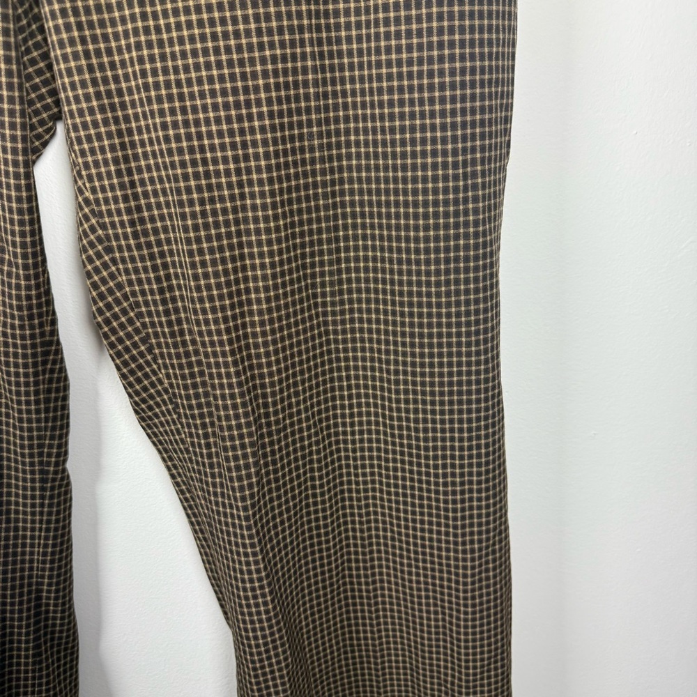 Nine West Plaid Brown Classic Straight-Leg Office Business Pants Size 12 - Picture 5 of 10